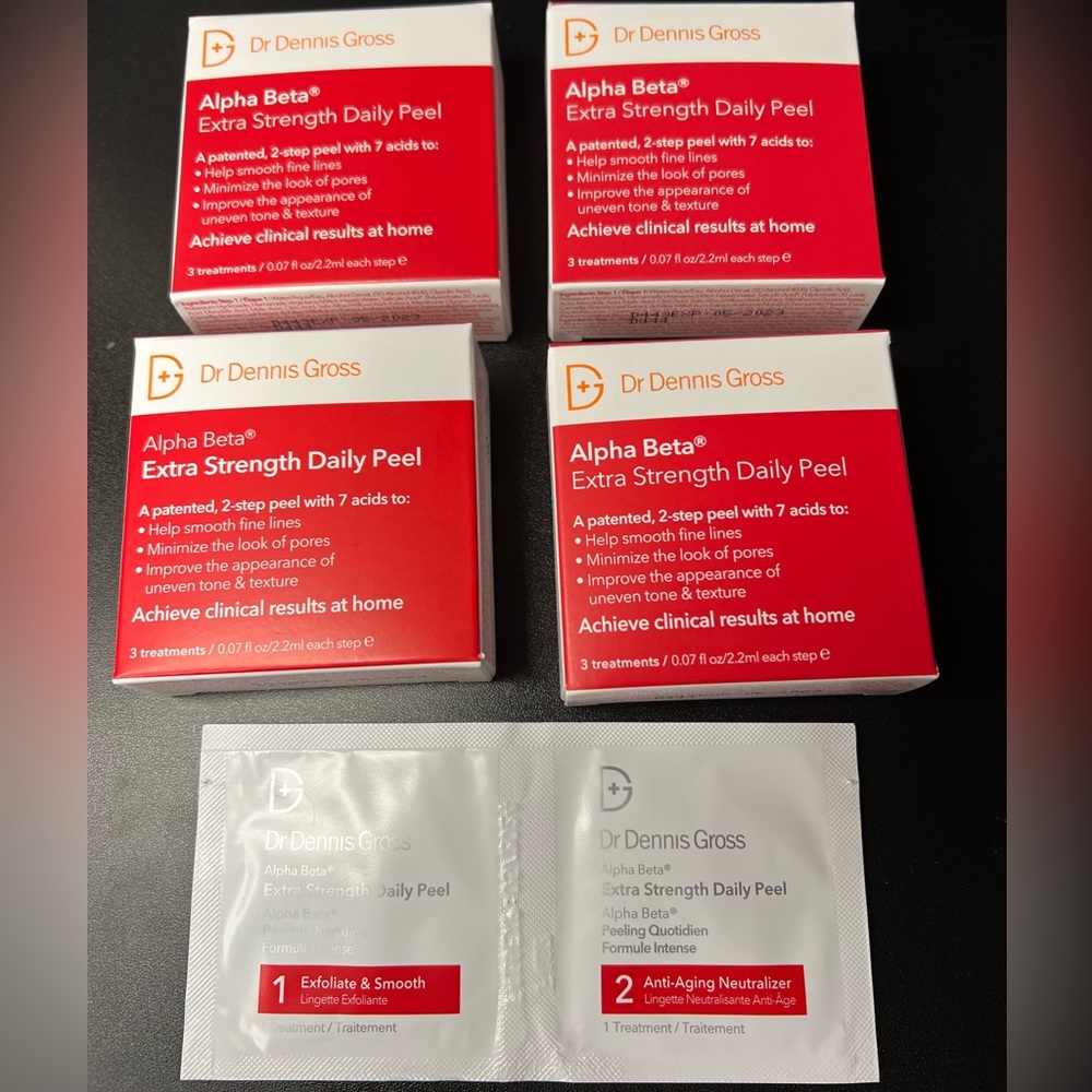 (NEW) LOT: 13 DrDennis Gross Extra Strength Daily 2-step Peel Treatments